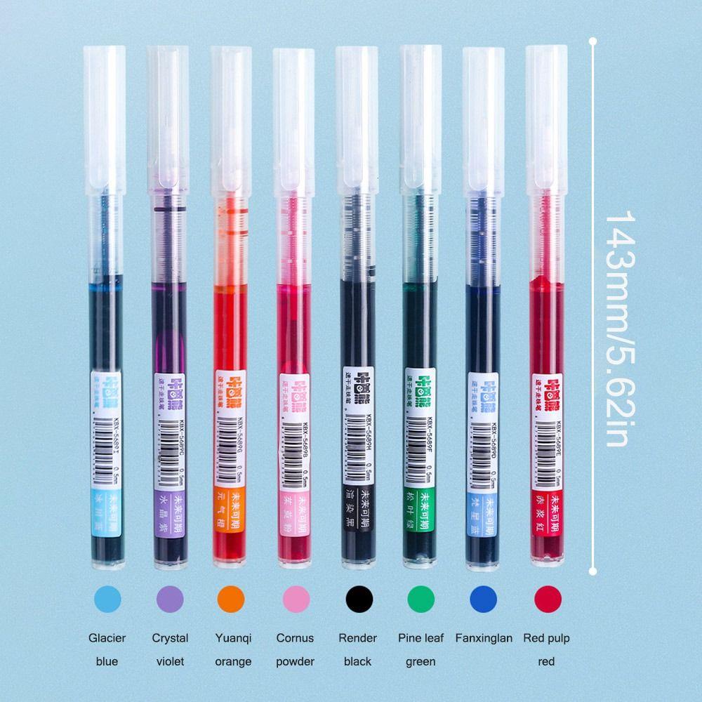 R-flower 8warna/Set Gel Pulpen Hadiah Kualitas Tinggi Kreatif Alat Tulis Pena Netral