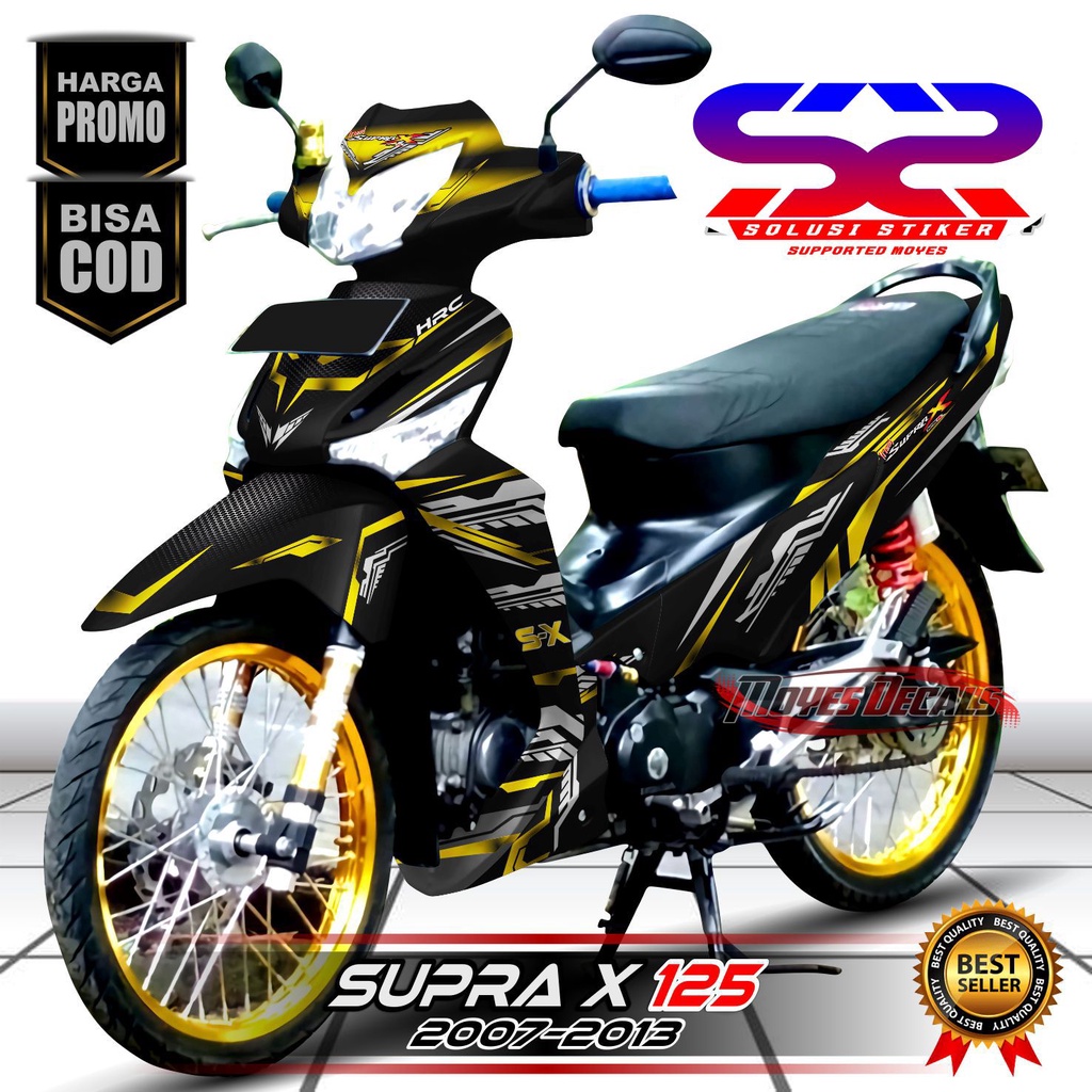 Decal Stiker Variasi Motor Supra X 125 Fullbody Motif Keren