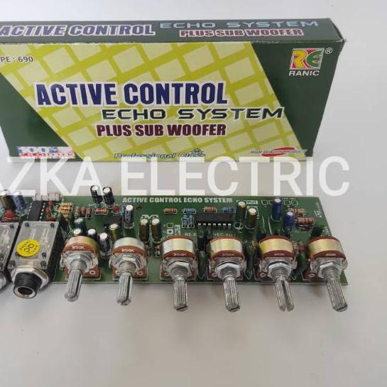 ❉ Kit Tone Control Stereo Mic Echo Subwoofer ❂