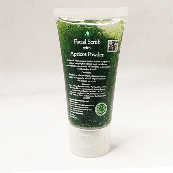 Facial Scrub With Apricot Powder ( Membantu Membersihkan, Cerah, Halus, dan Berseri )