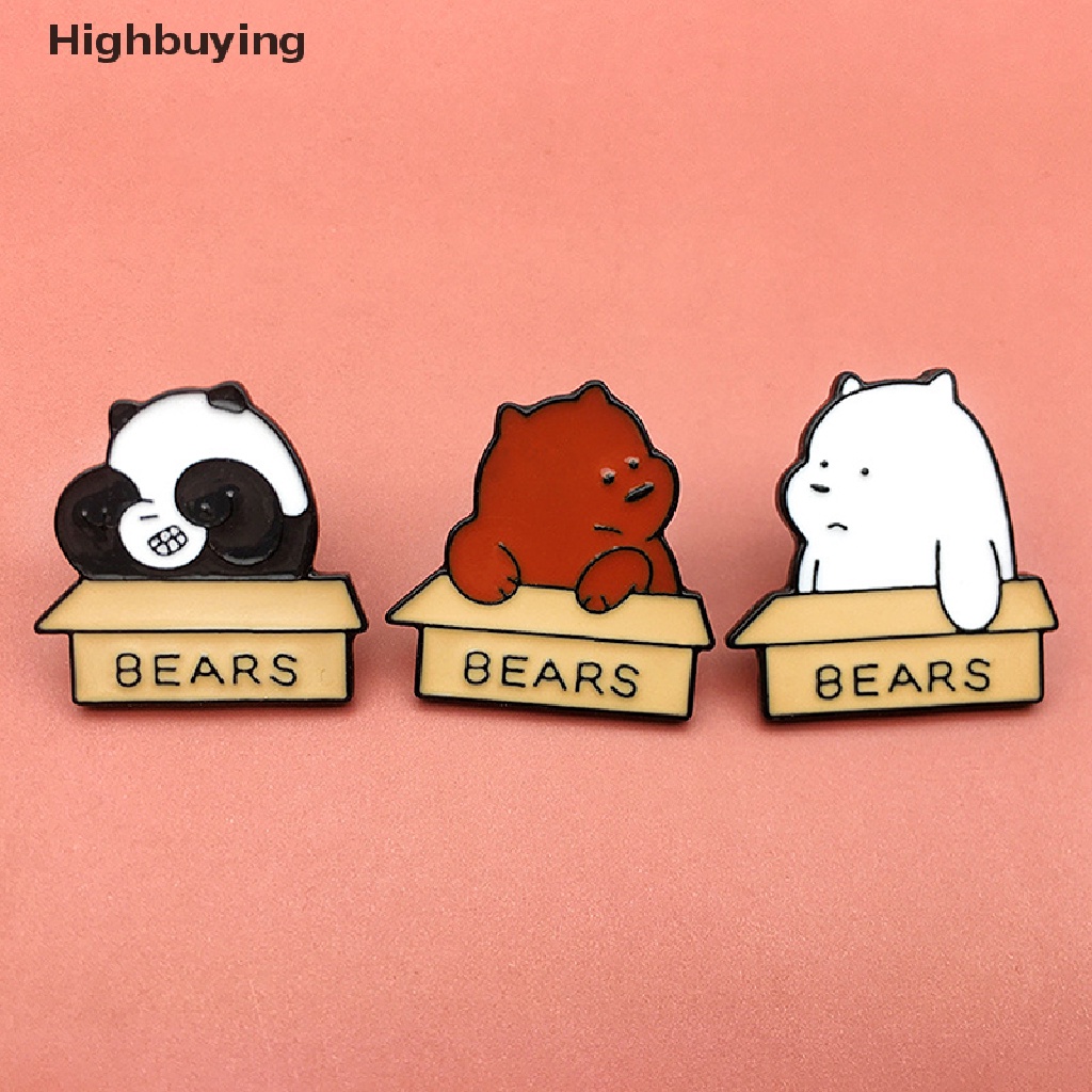 Hbid Panda Kecil Enamel Bros Lencana Pin Tas Kerah Dekorasi Perhiasan Aksesoris Glory