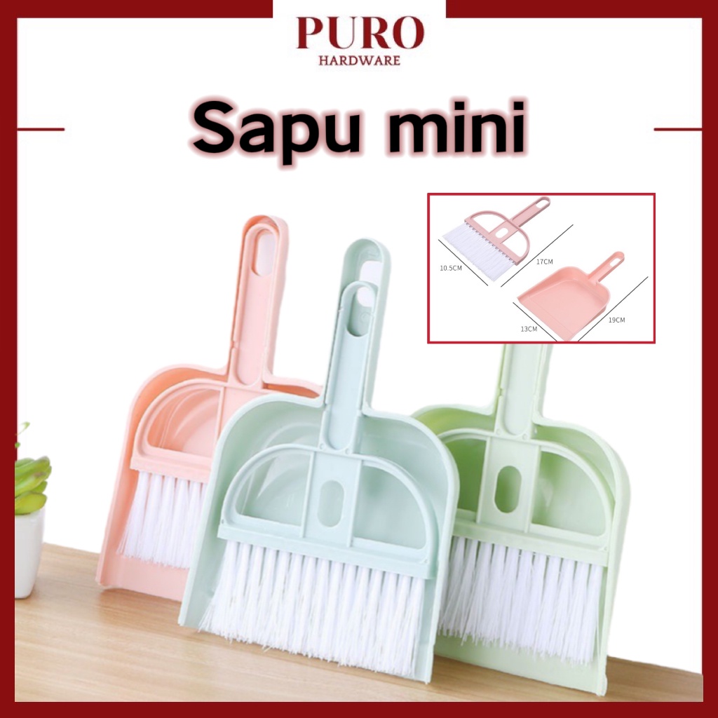 Sapu Pengki Mini Set Serok Cikrak Kecil Serbaguna / Kebersihan Karpet Mobil / Sapu Meja Laptop