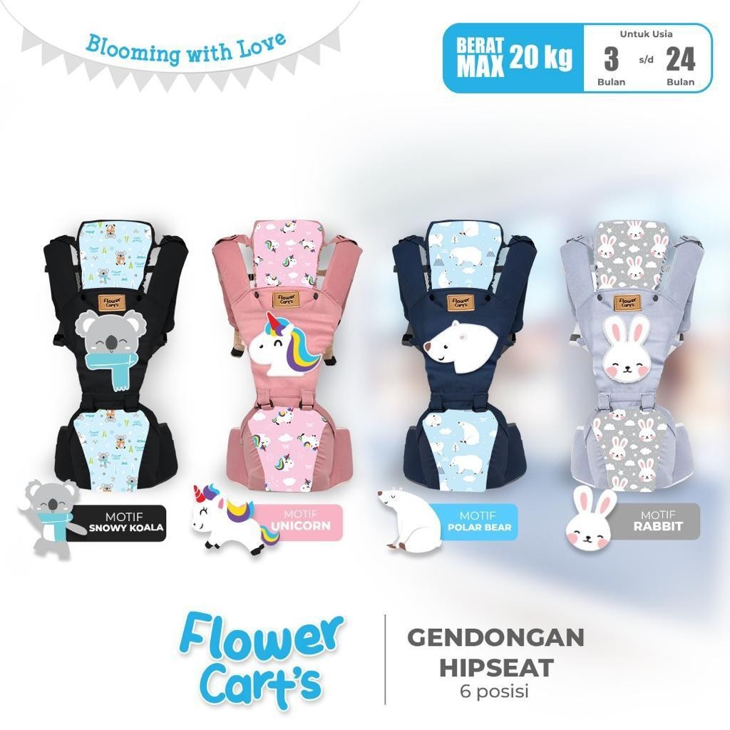 Flower Cart's Gendongan Hip Seat 6 Posisi Bintang Series / Gendongan Bayi Hipseat Flower Cart's