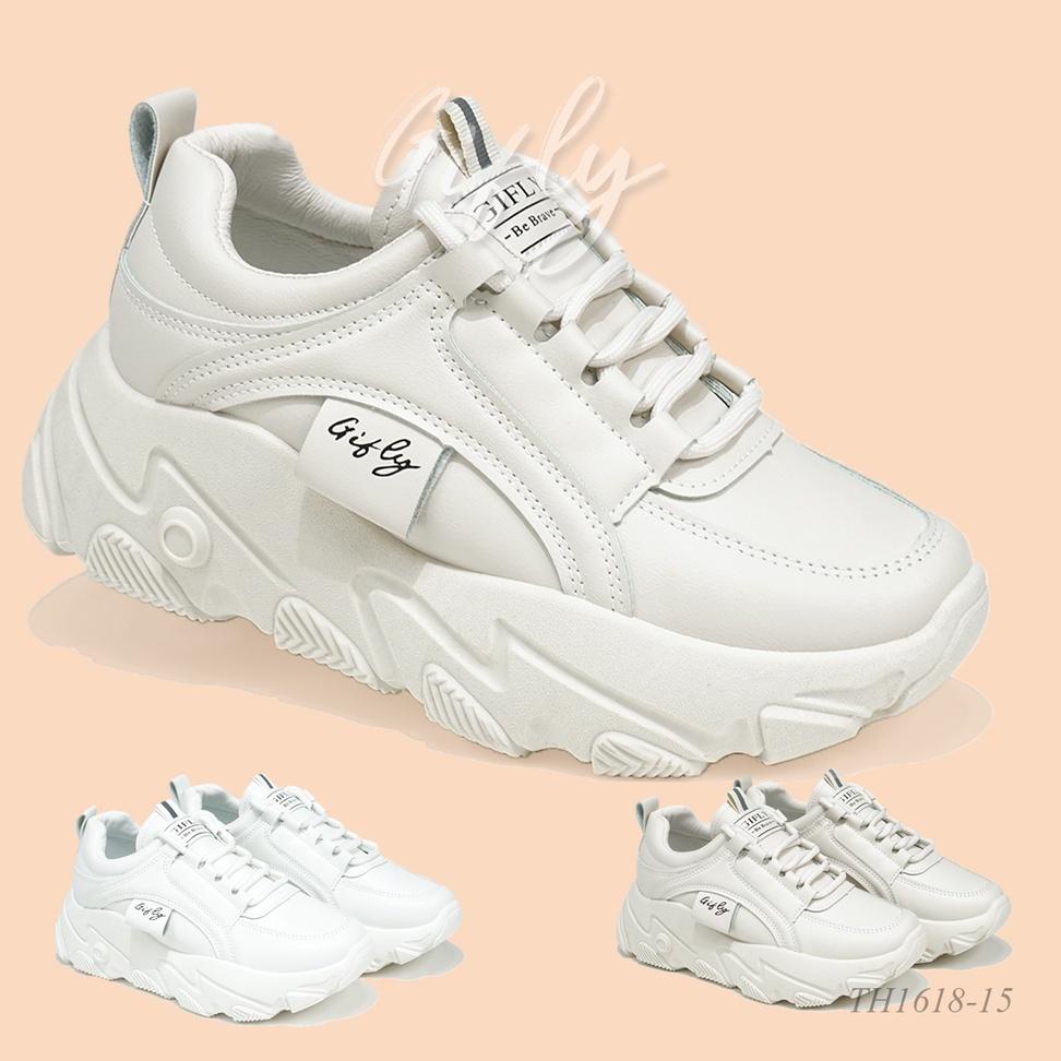 STOK TERBARU GIFLY Crown Sepatu Sneakers Wanita Korea Import TH1618-15