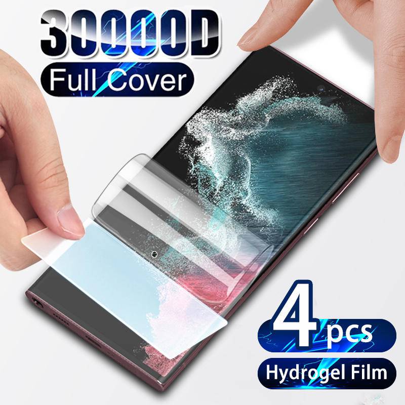 4pcs Untuk Samsung Galaxy A32 A33 A51 A52 A52s A53 A71 A72 A73 4G 5G Pelindung Layar Hydrogel Film Untuk Samsung S20 S21 S22 S23 Plus Ultra FE 4G 5G