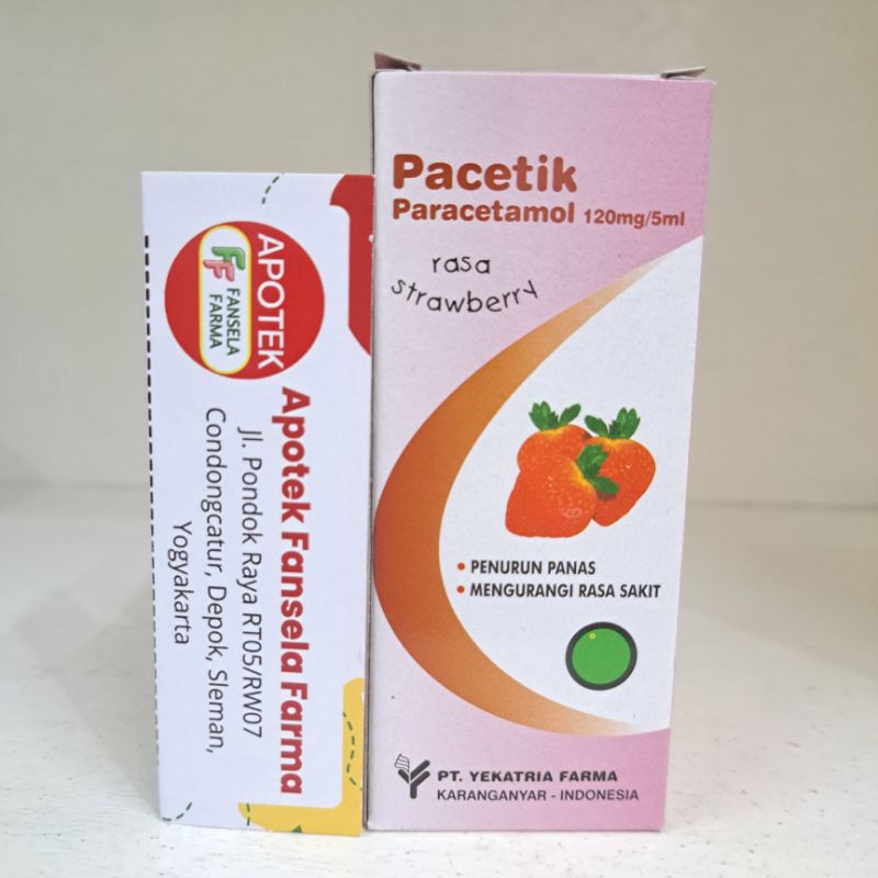 Pacetik sirup Paracetamol untuk demam anak rasa strawberry