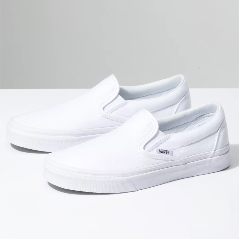 SEPATU VANS OFF THE WALL | SLIP ON TRUE WHITE