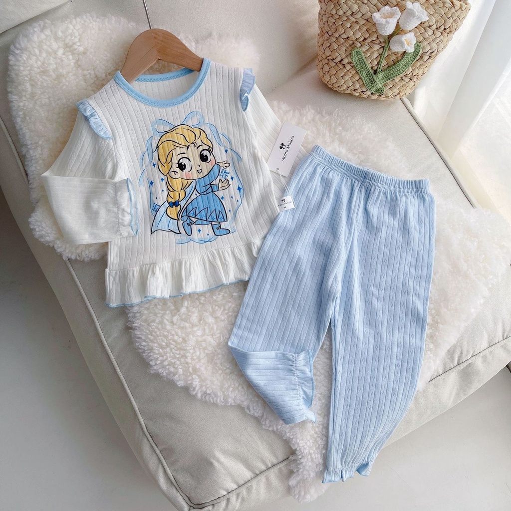 Setelan Piyama Import Renda Motif Princess