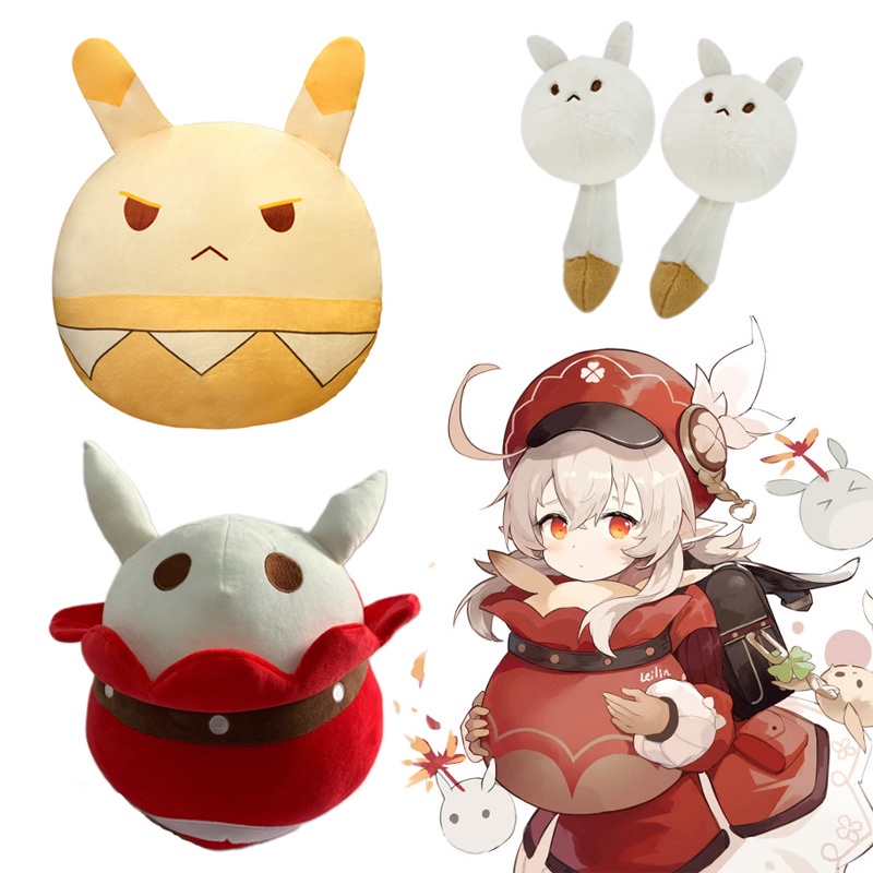 Game Genshin Impact Lucu Klee Bomb Dango Gantungan Kunci Boneka Mewah Pendek Kawaii Bantal Kartun Cushion Anime Woman Mainan Cosplay Hadiah Anak