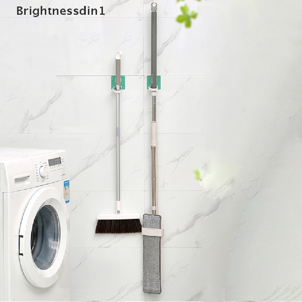 [Brightnessdin1] Gantungan Alat Pel Organizer Tempel Dinding Sikat Sapu Gantungan Rumah Rak Penyimpanan Hooks Butik