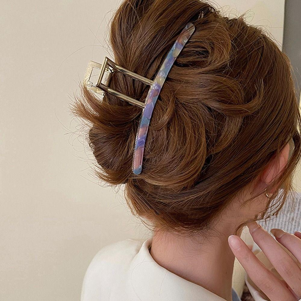 Agustina Klip Rambut Asam Asetat Lucu Kreatif Klip Rambut Bentuk Geometris Besar Ambil Klip Gadis Perempuan Aksesoris Rambut