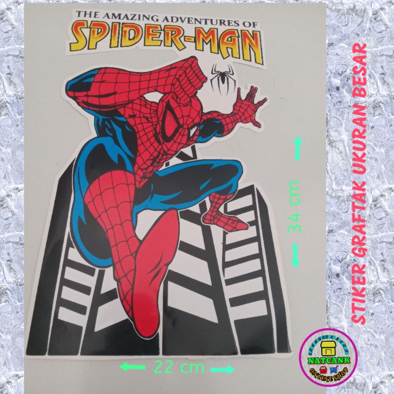 

STIKER GRAFTAK UKURAN BESAR 22x34cm MOTIF SPIDERMAN