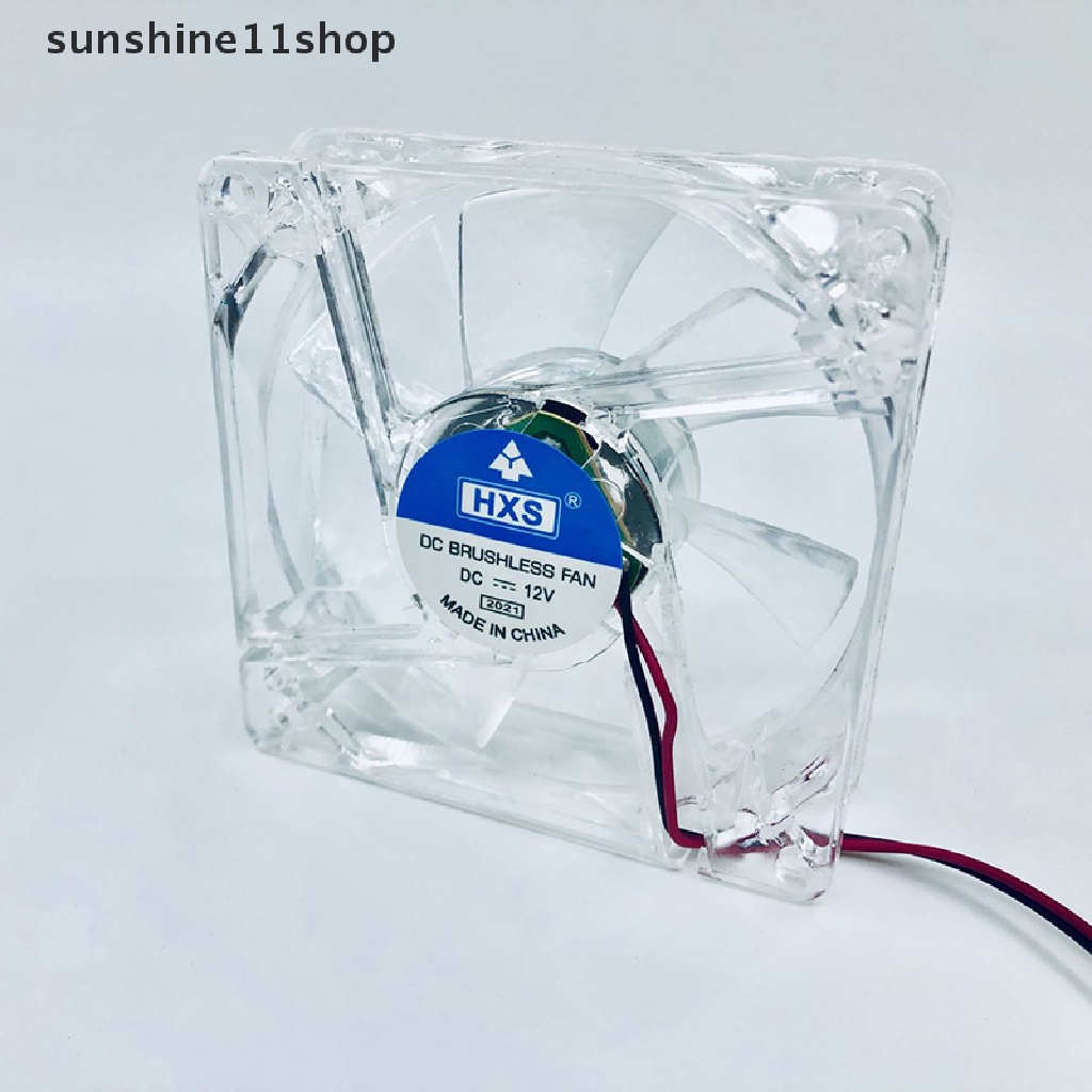 Sho New Kipas Komputer Transparan CPU Cooler Fan 8cm Silent PC Komputer Case Cooler Pendingin Kipas Kinerja Tinggi Dan Tenang CPU PC Cooling Fan N