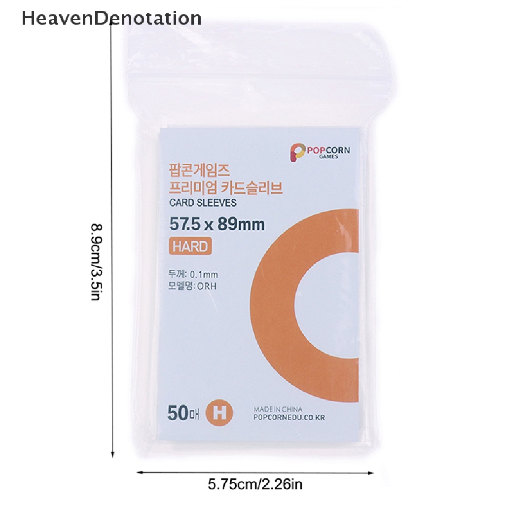 [HeavenDenotation] 50pcs Original Korea Card Sleeves Bening Keras 3inch Photocard Pelindung Pengikat HDV