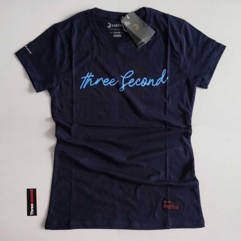 KAOS 3SECOND CEWEK LADIES SIZE M L XL BAJU ATASAN WANITA T-SHIRT BRANDED BASIC TEE THREESECOND