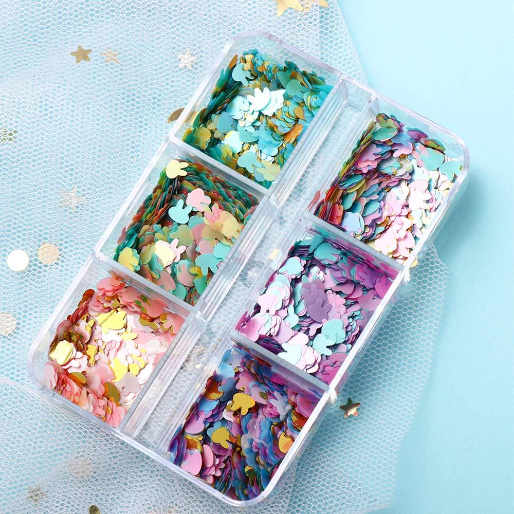 Mxbeauty Kelinci Kuku Payet Warna-Warni Manikur Aksesoris Fashion Jepang Nail Art Nail Art Perhiasan