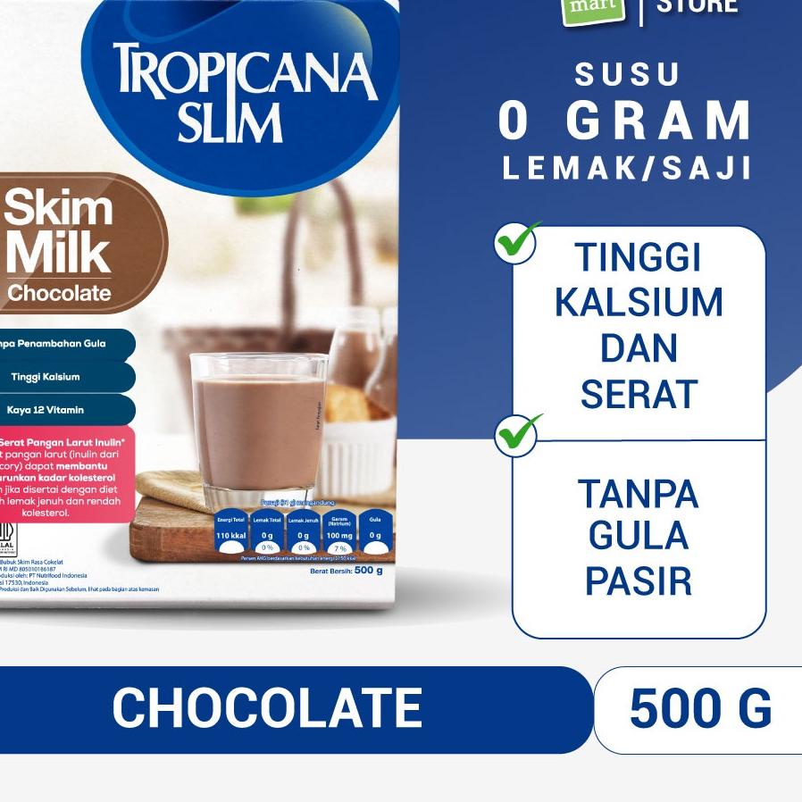 

✯ Tropicana Slim Susu Skim Chocolate 500gr - Bantu Turunkan Kolesterol ★