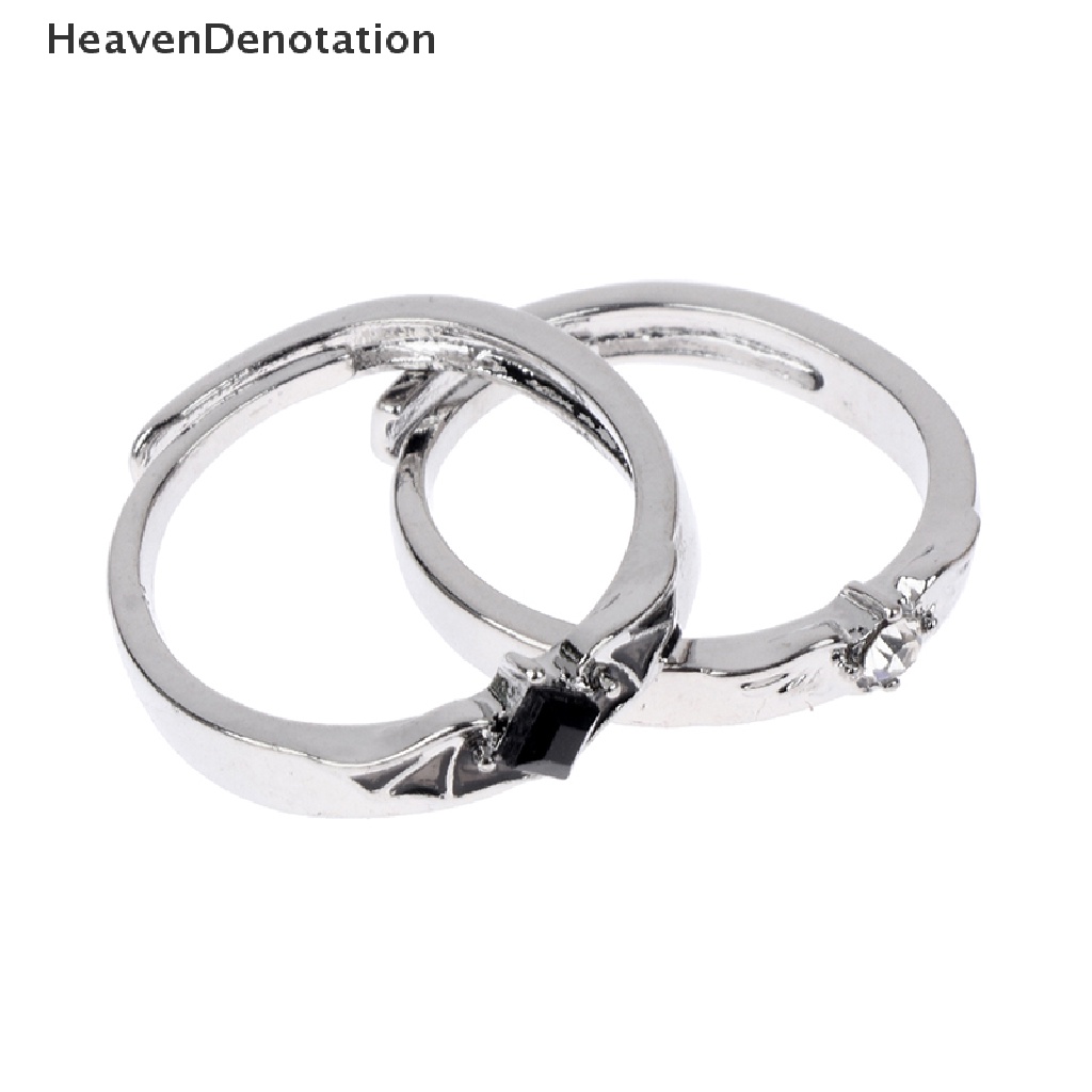 [HeavenDenotation] Cincin Pasangan Setan Malaikat Desain Fashion Cincin Kreativitas Untuk Hadiah Perhiasan Pecinta HDV