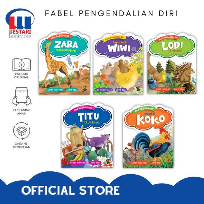 Terlaris Seri Fabel Pengendalian Diri - Titu Takut Takut - Bestari Kids