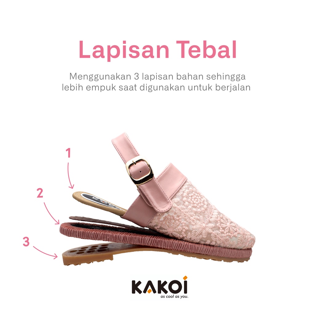 KAKOI - Mecca Peach Sepatu Sandal Wanita Umroh