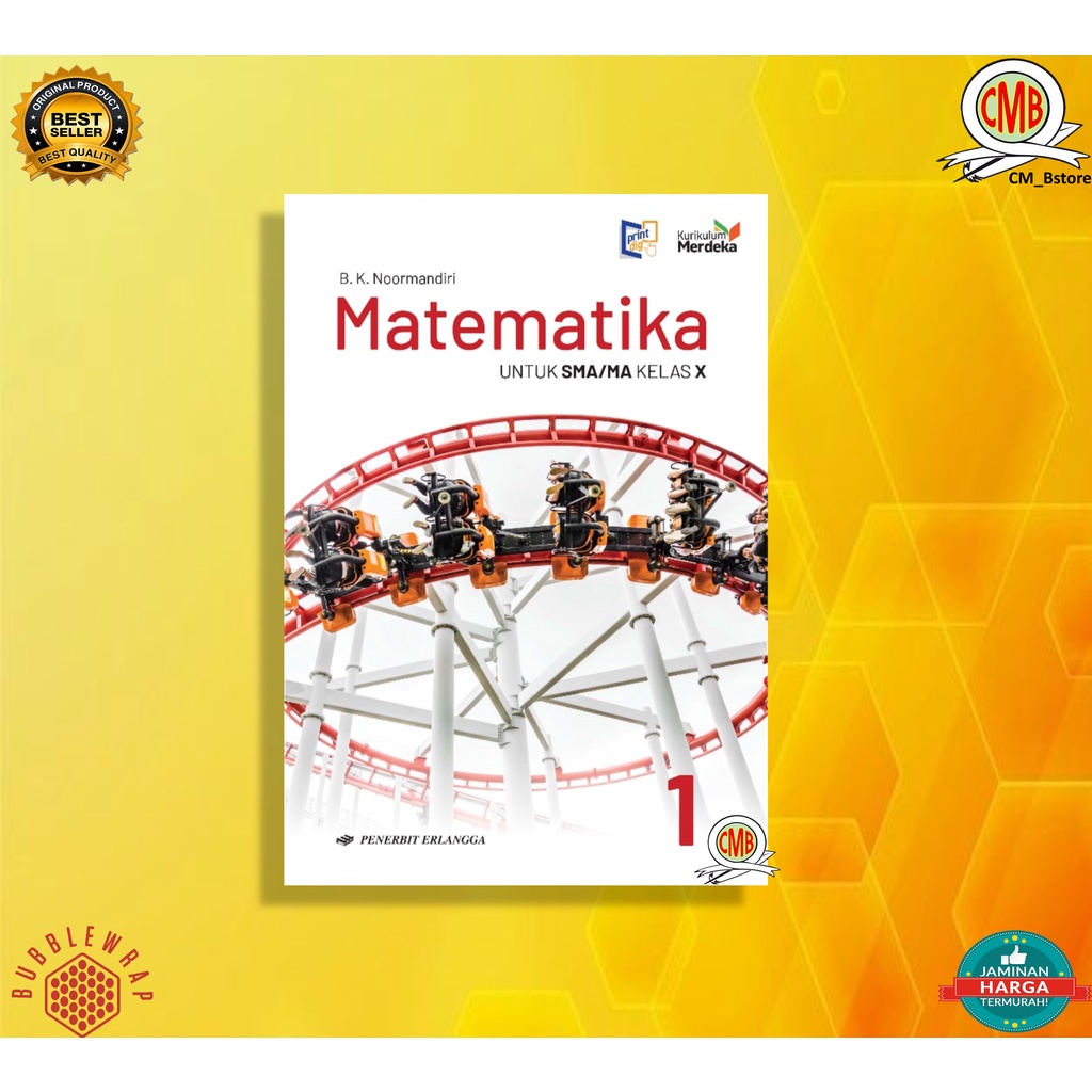 BEST SELLER BUKU MATEMATIKA KURIKULUM MERDEKA KELAS 10 ERLANGGA ORIGINAL