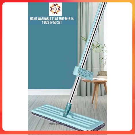 WMK Alat Pel Lantai Pembersih Mengepel Pengepel Lantai Hand Washable Flat Mop M-614