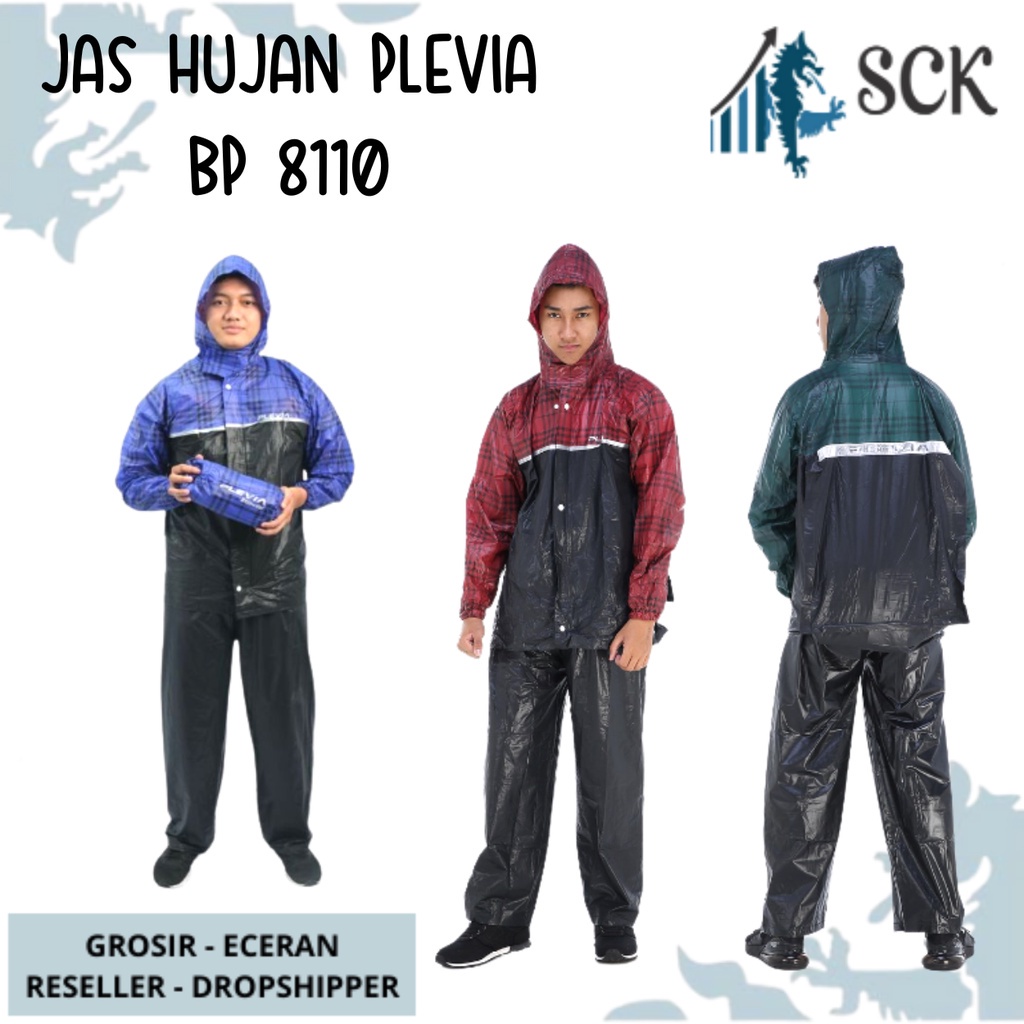 Jas Hujan PLEVIA 8110 Backpack Pria Wanita / Mantol Ransel Dewasa - sckmenwear GROSIR