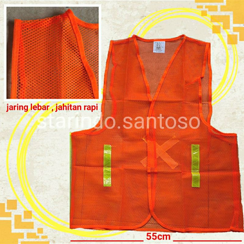 ROMPI SAFETY jaring polyester skotlight silang jaket keamanan proyek outdoor