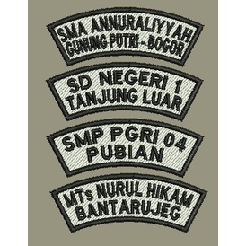 Badge Lokasi Sekolah bordir (custome)