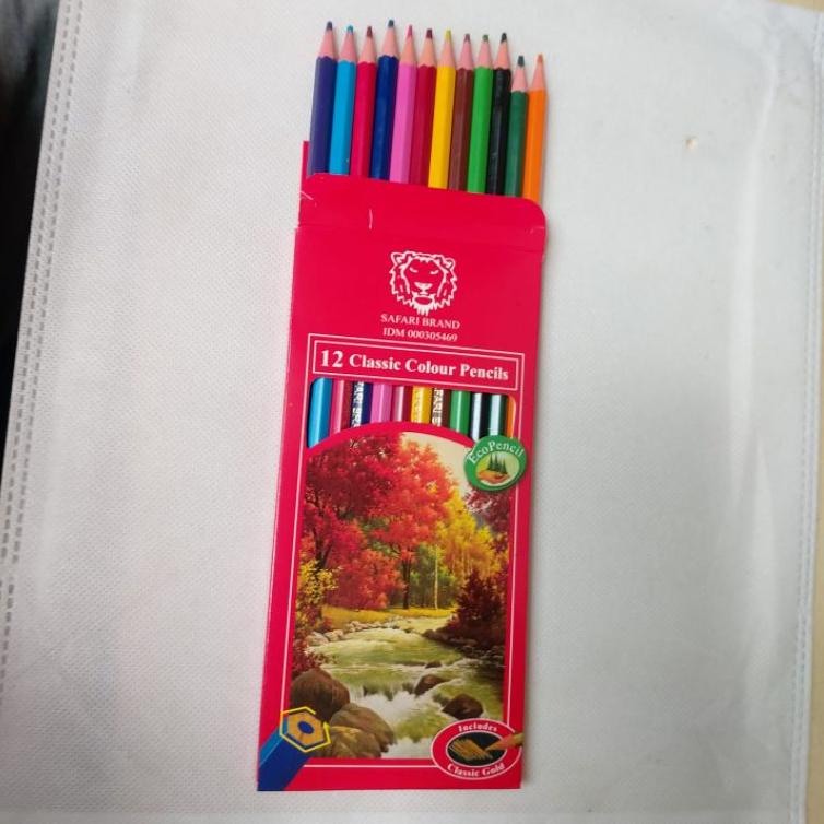 

U97 SAFARI PENSIL WARNA 12W PANJANG (1PACK) - PENCIL COLOURS 12 WARNA LONG TAJIMA PALING DIMINATI ㊭