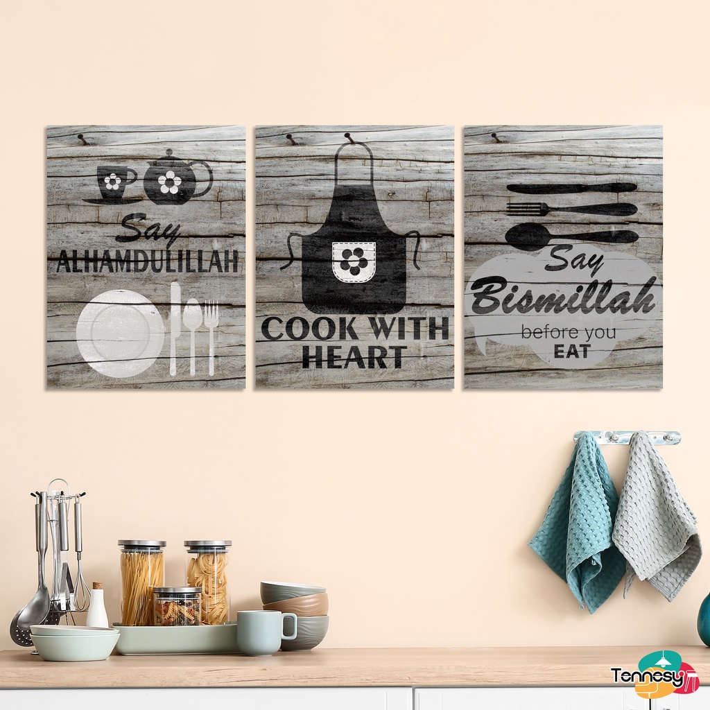 TENNESY HIASAN DINDING WALL DECOR KITCHEN MINIMALIS 15x20CM PAJANGAN POSTER DEKORASI DINDING KAMAR RUMAH