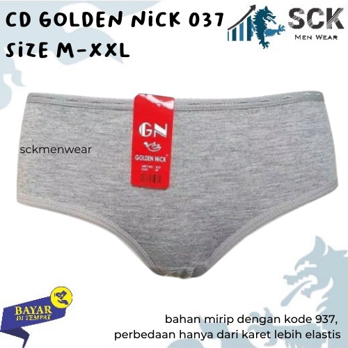 [ISI 3] CD Wanita GOLDEN NICK 037 Bahan Katun Elastis / PAKAIAN DALAM GOLDEN NICK 037 - sckmenwear GROSIR