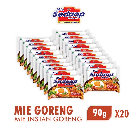 

MIE SEDAP Sedaap Mie Instan Goreng 90 gr x 20 pcs ORIGINAL