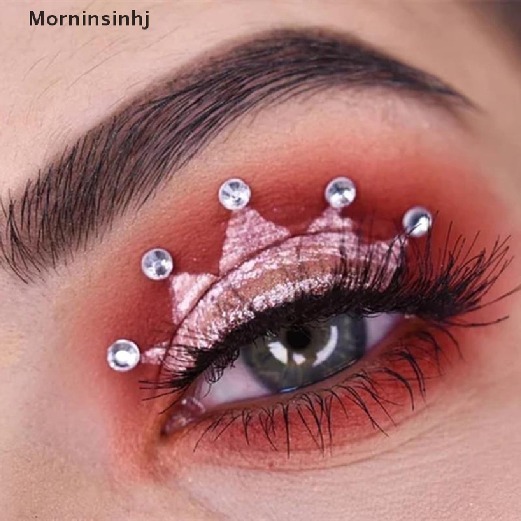 Mornin Stiker Tato Glitter Berlian Makeup Eyeliner Eyeshadow Wajah Berlian Imitasi Stiker id