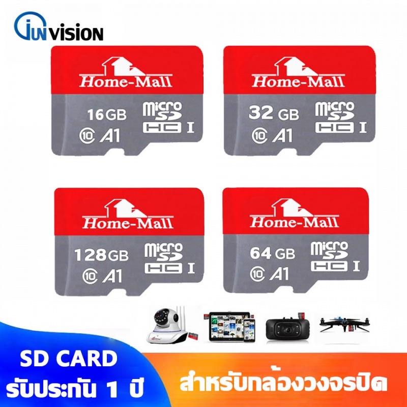 Home-mall16/32 /64 /128 GB Kartu SD Ultra-mini Kelas10 A1 (SDSQUAR) Memory Card Handphone Tablet Komputer