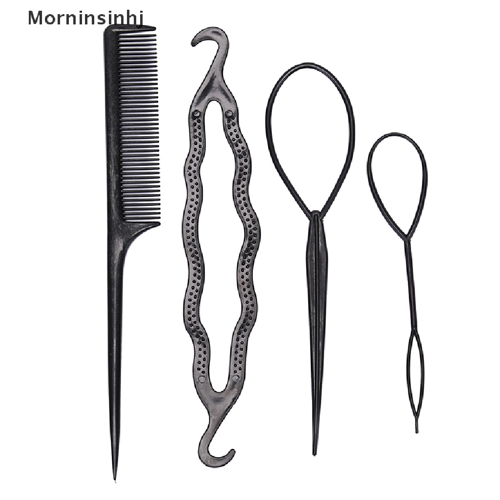 Mornin 4pcs Penjepit Hairstyle Entrainment Tied Hair Tenun Hairstyle Device Tool id
