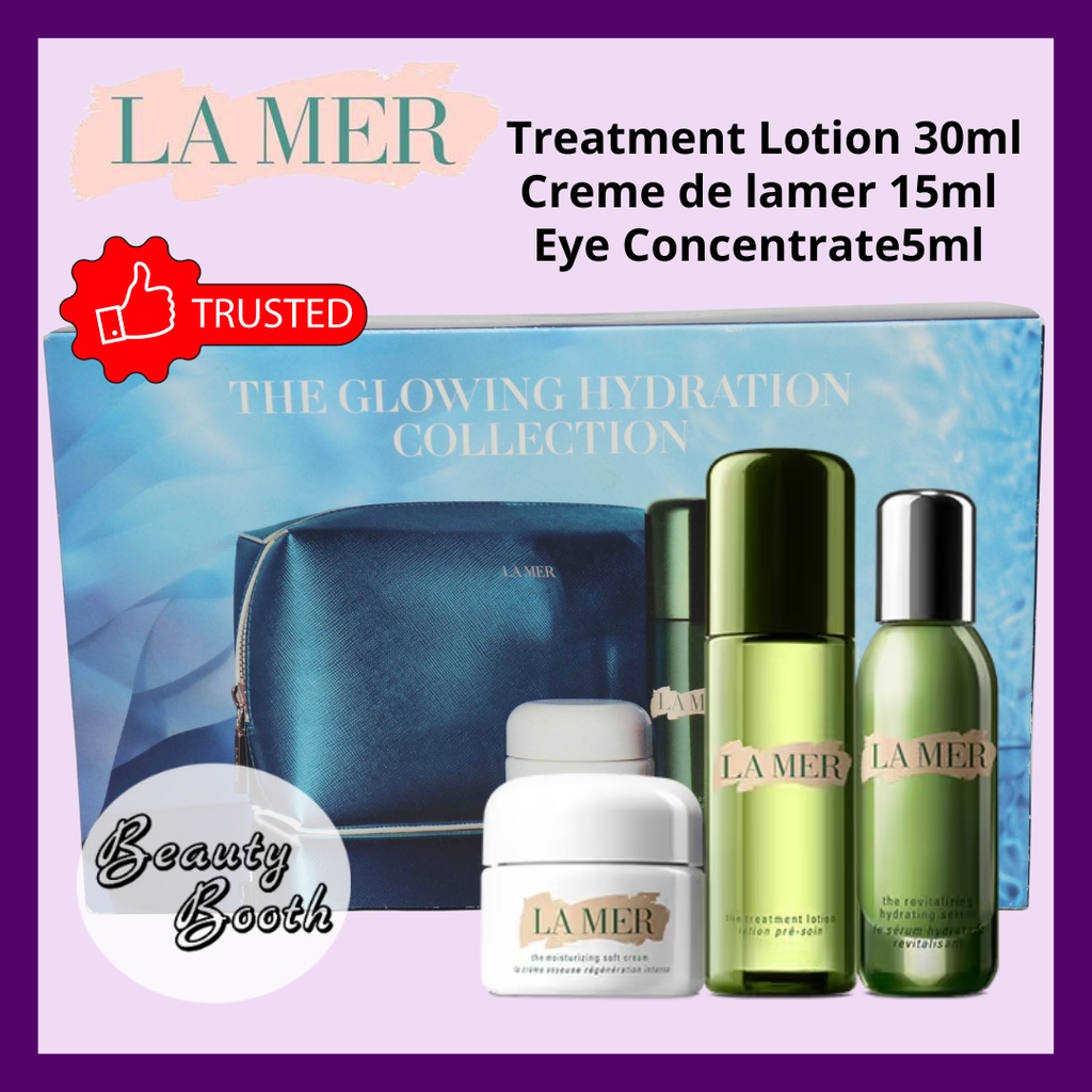 LA MER The Moisture Radiance Collection | Treatment Lotion Creme De Lamer Eye Concentrate | Lamer La Collection Hydration Set