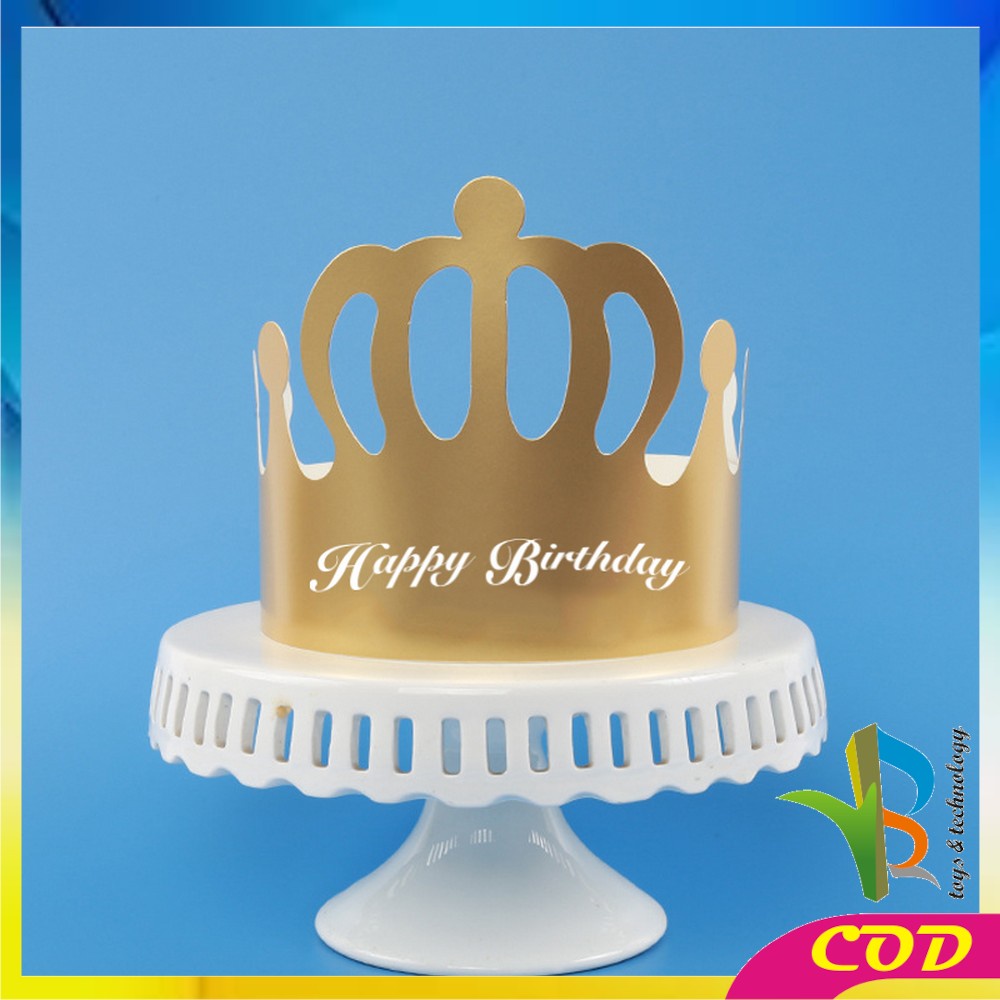 RB-C790 Topi Anak Ulang Tahun Kertas Bentuk Mahkota / Crown Happy Birthday Party Hat Topi Kertas HBD Dekorasi Pesta