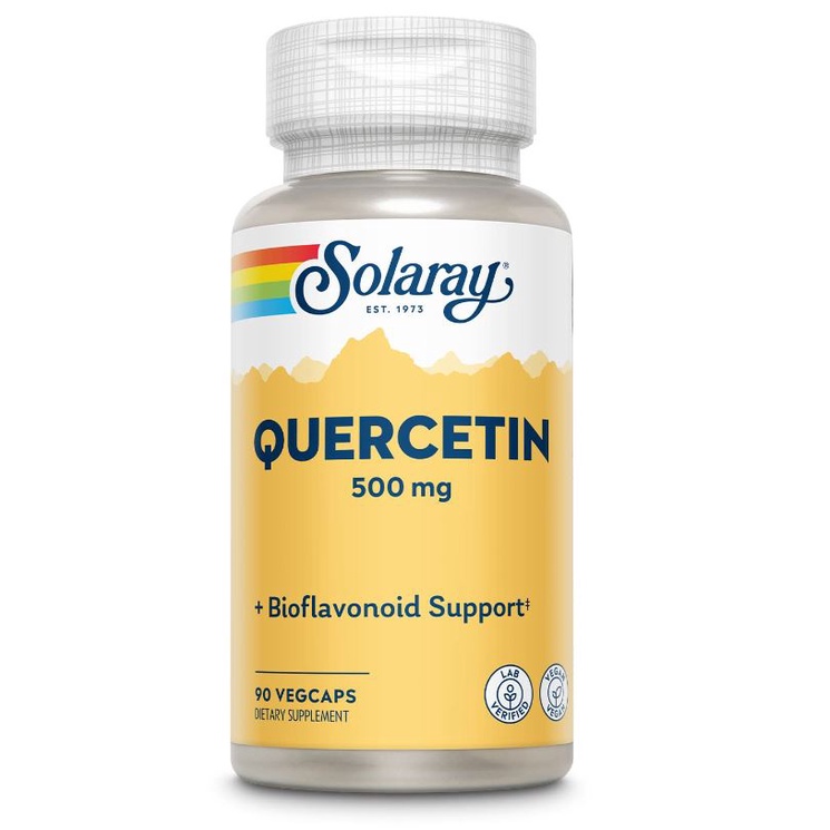 Solaray Quercetin 500 mg 90 VegCaps Bioflavonoids Dukungan Pernafasan Sinus ORI USA