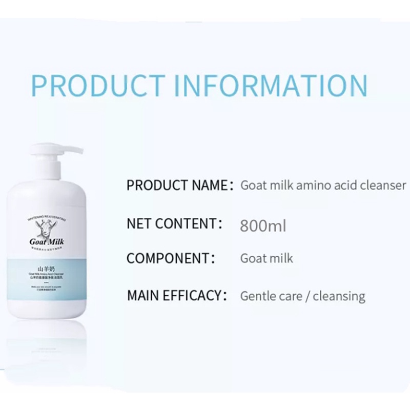 【COD】Whitening Body  Pemutih Goat milk shower gel Whitening Sabun Mandi Cair 800ml Pemutih badan Niacinamide Body Wash Brightening Mencerahkan Kulit