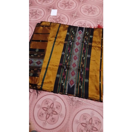 SONGKET TENUN BATAK SUTRA HONGKONG BERKILAU KAIN LILIT TENUN MURAH HITAM MURAH
