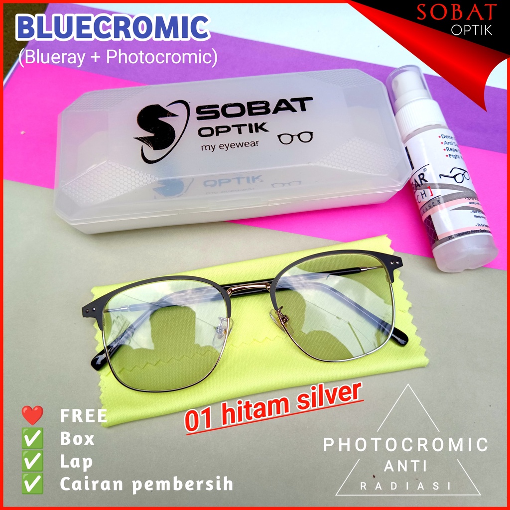 Kacamata antiradiasi+photocromic antiradiasi blueray dan uv