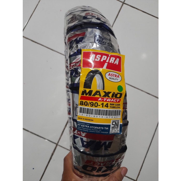 Ban motor matic Aspira A Tract 90 90 14 Tubeless untuk Beat Mio Nex ( Atract ATR-ACT )