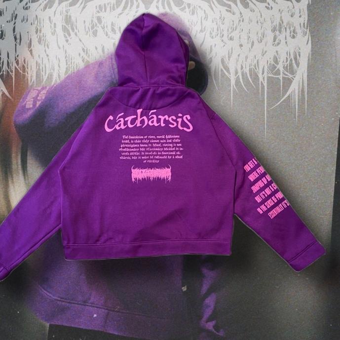 ✲ Unfinished Crop Hoodie Brilliant Legacy - Catharsis ✻