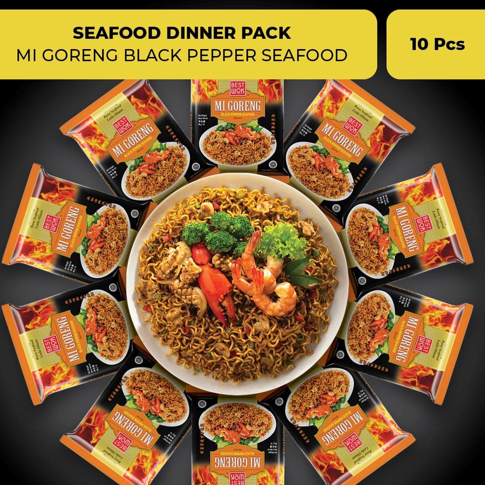 

A38 Best Wok Mi Goreng Blackpepper Seafood Dinner Pack (10 pcs) WOW BANGET ⇶