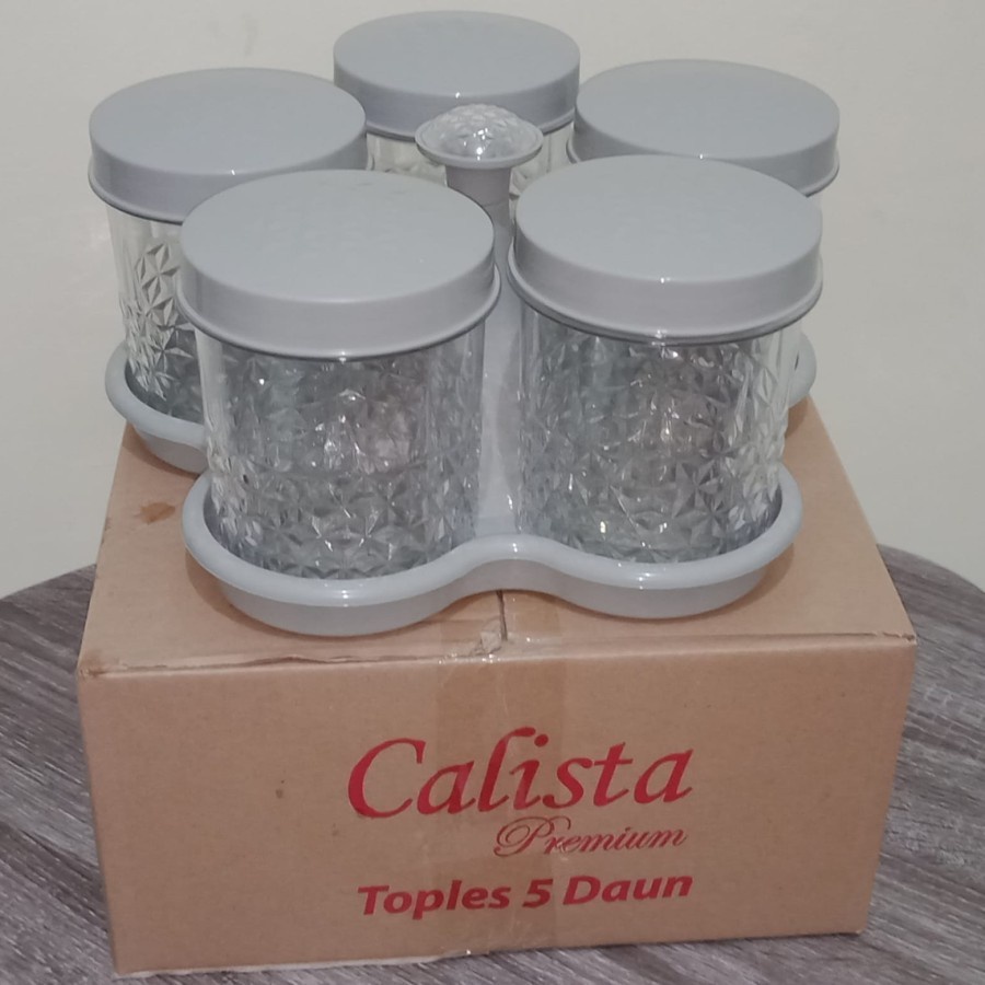 CALISTA SET TOPLES 5 DAUN / WADAH KUE SNACK TEMPAT MAKANAN