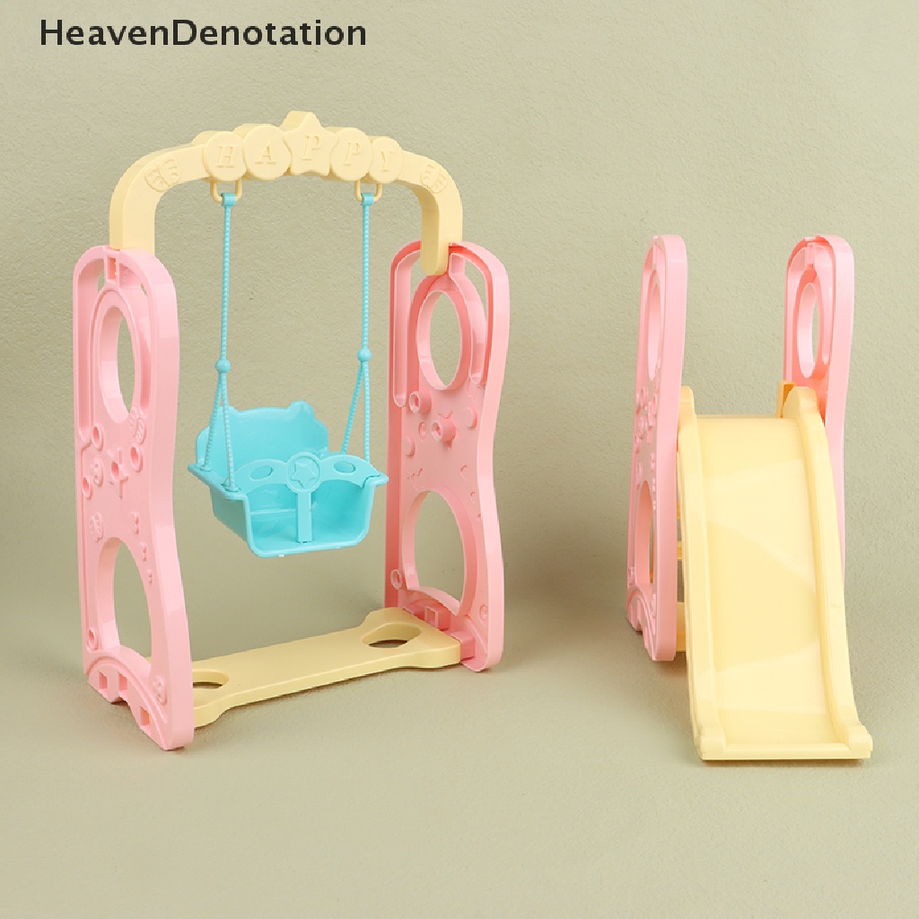 [HeavenDenotation] Rumah Boneka Miniatur Slide Bed Kereta Bayi Boneka Aksesoris Anak Furniture Mainan HDV