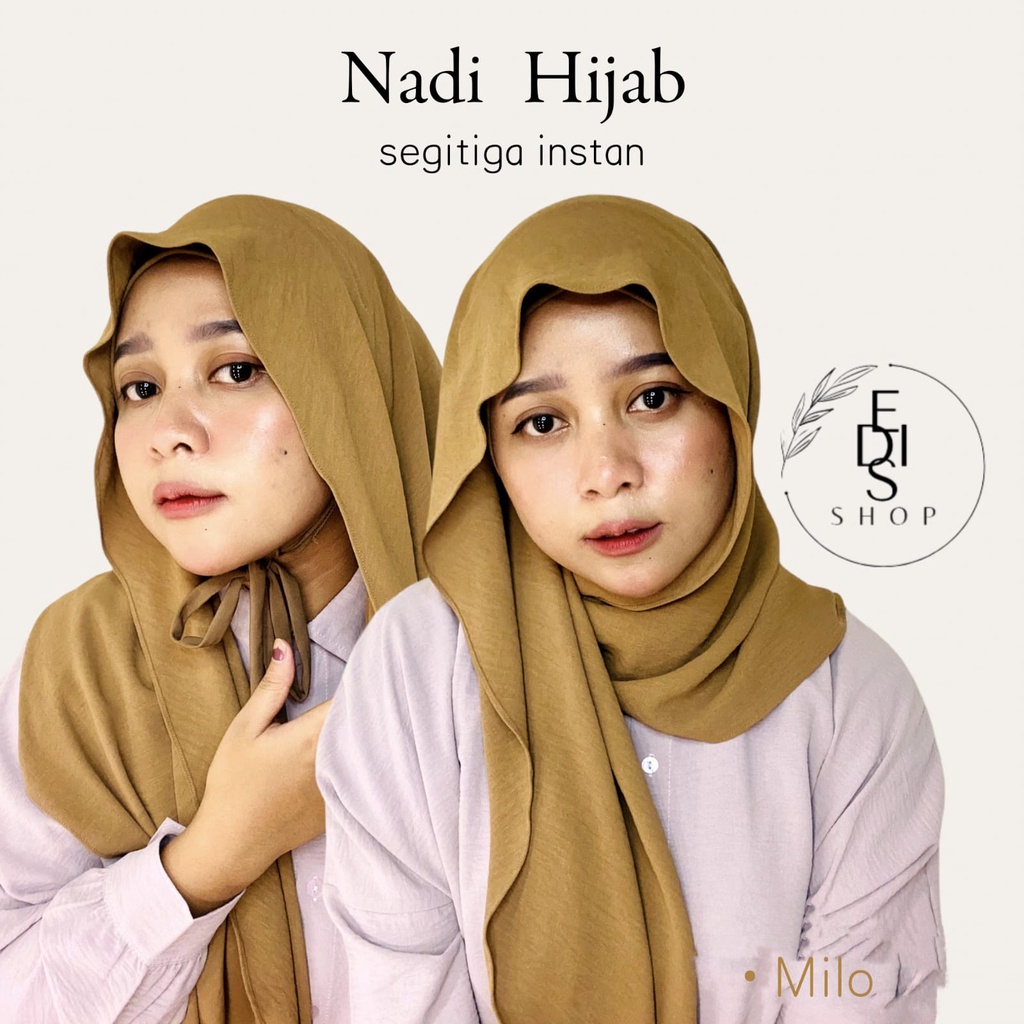 HIJAB Segitiga Instan cringkel air flow/ HIJAB MELEYOT / HIJAB SEGITIGA INNER KUPING