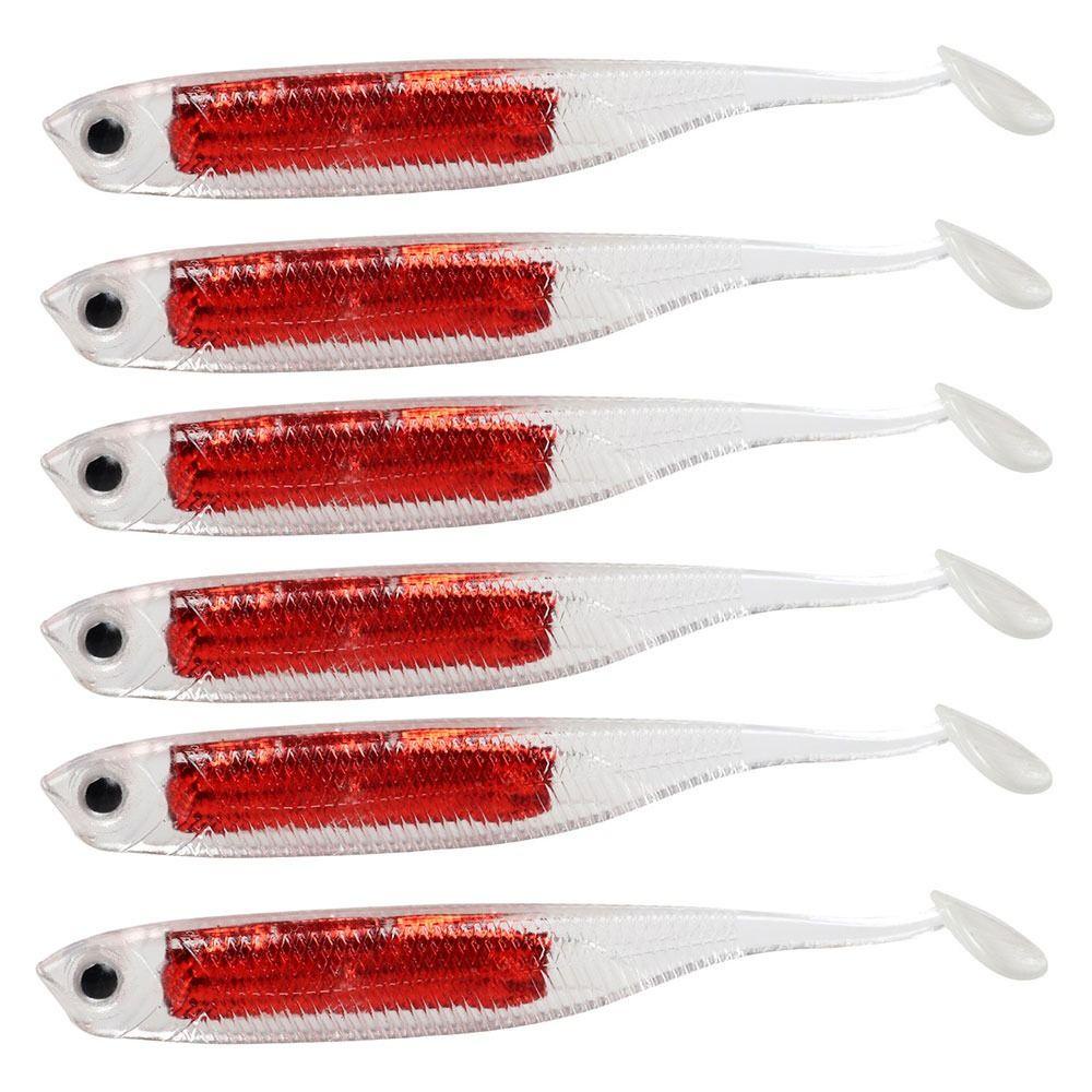 TOP 6pcs/lot Umpan Cacing Pancing Panas Buatan Warna Ganda 80mm/2.2g Capuchin Maggot