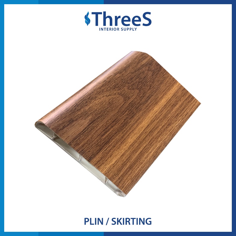 Skirting/plin (P195L) Aksesoris tembok untuk lantai kayu Parket/ Vinyl